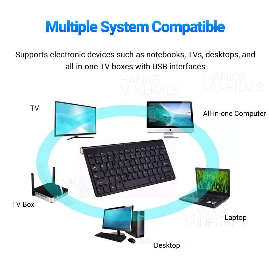 Wireless Keyboard And Mouse Set Mini 2.4G Waterproof For Mac Apple PC Computer