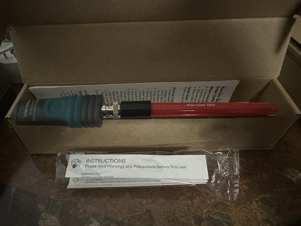 Vernier Go Direct ORP Sensor GDX-ORP Bluetooth USB Oxidation Reduction Potential