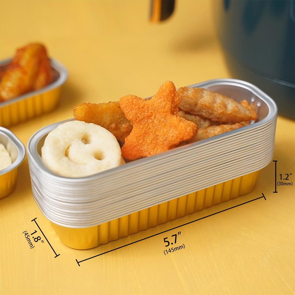 20pcs Rectangle Mini Loaf Pans With Lidsmini Cake Pans With Lidsdisposable Ramek
