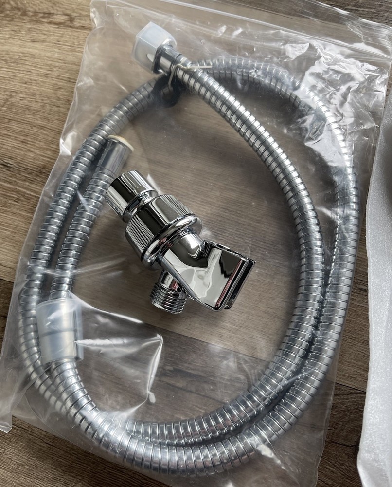 AquaSource Easy Install Chrome Round Handheld Shower Head 2.5-GPM 5spray Pattern