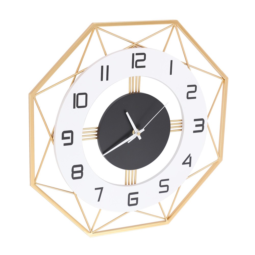 Modern Wall Clock - Silent Battery Powered Analog , Easy Mount