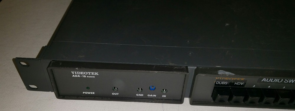 Videotek ADA-16 Rackmount Audio Distribution Amplifier (qty 2) & Video Switch