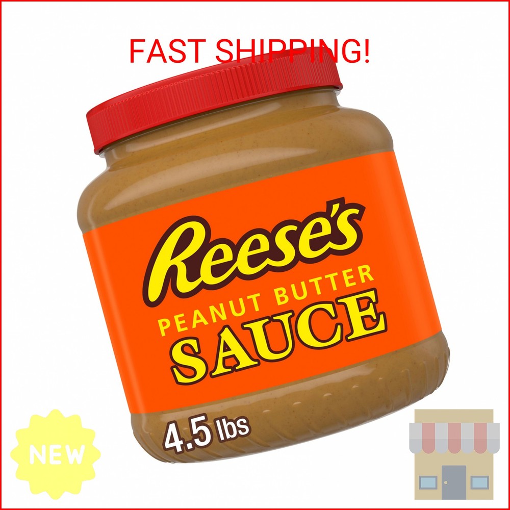 REESE'S Peanut Butter Sauce Bulk Jar, 4.5 lb