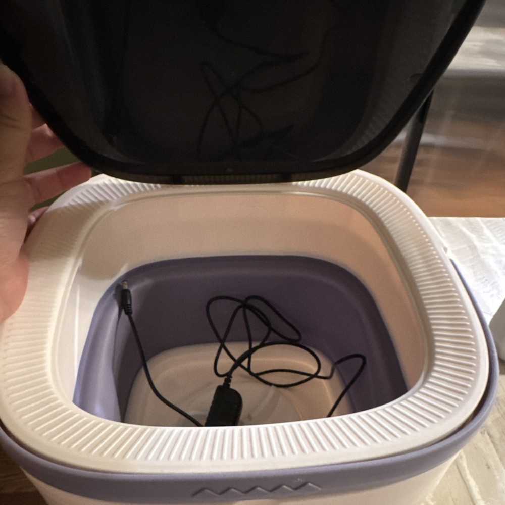 Collapsible Portable Mini Electric Top-Loading Washing Machine Purple White