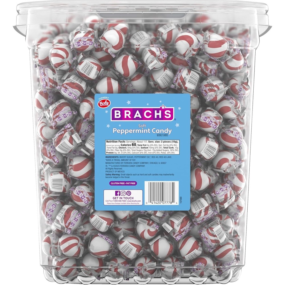 Refreshing Peppermint Mints - Bob's Sweet Stripes 350 Pieces