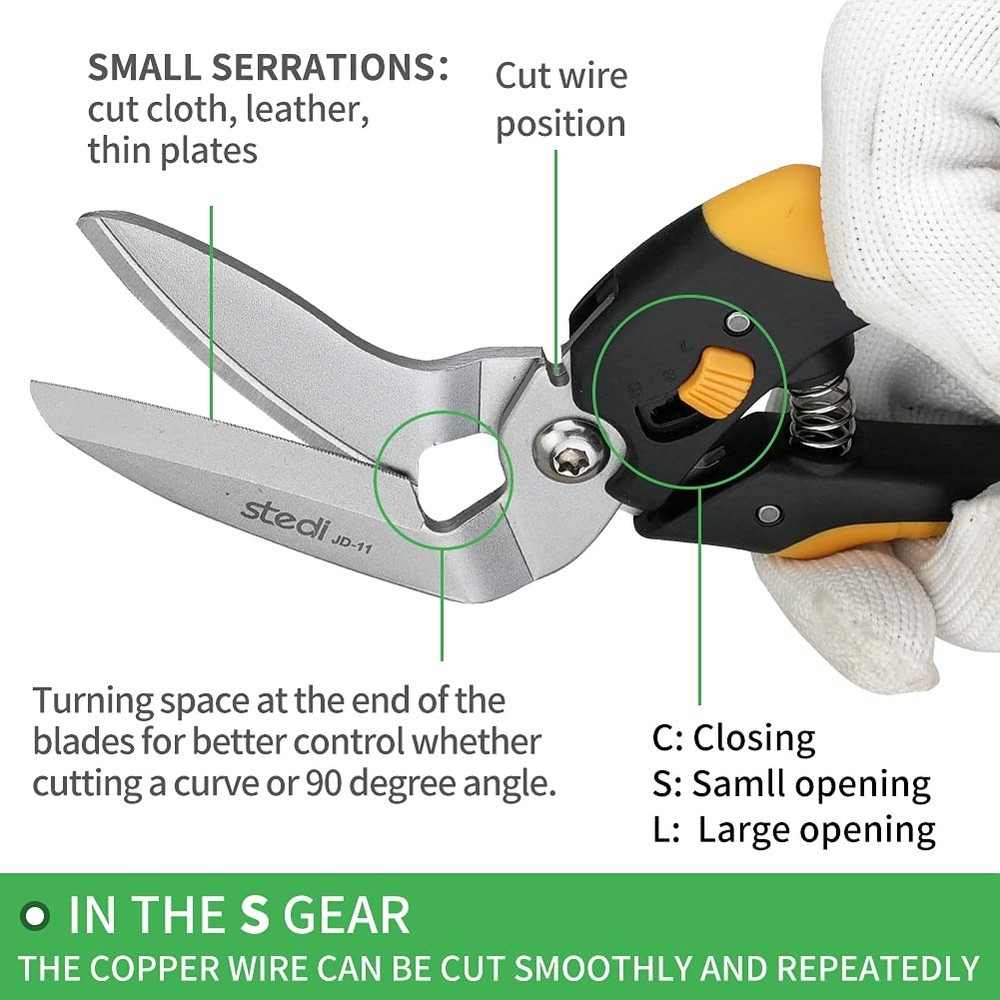 9" Heavy Duty Scissors - Cardboard, Carpet Shears - Sharp Serrated Blades