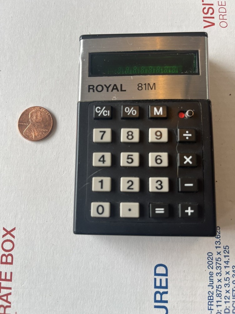 ROYAL LED Electroonic Calculator model 81M Japan Working
