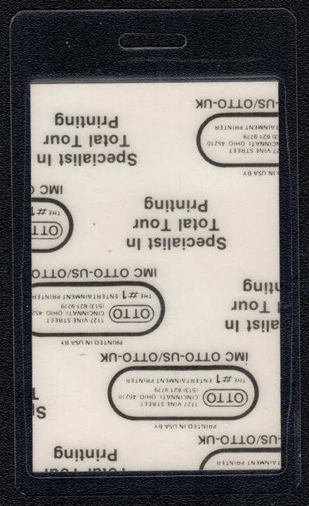 Genesis Backstage Pass - 1987 Laminated Pass - Final Leg '87 Tour