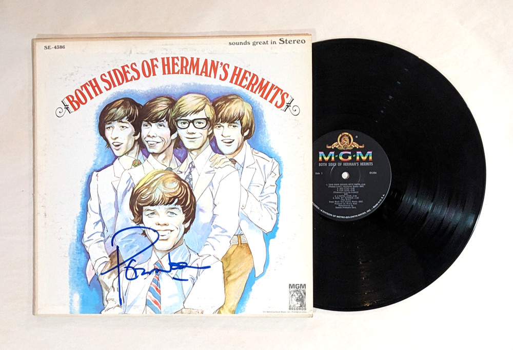 Herman's Hermits PETER NOONE signed RECORD LP Both Sides autograph coa