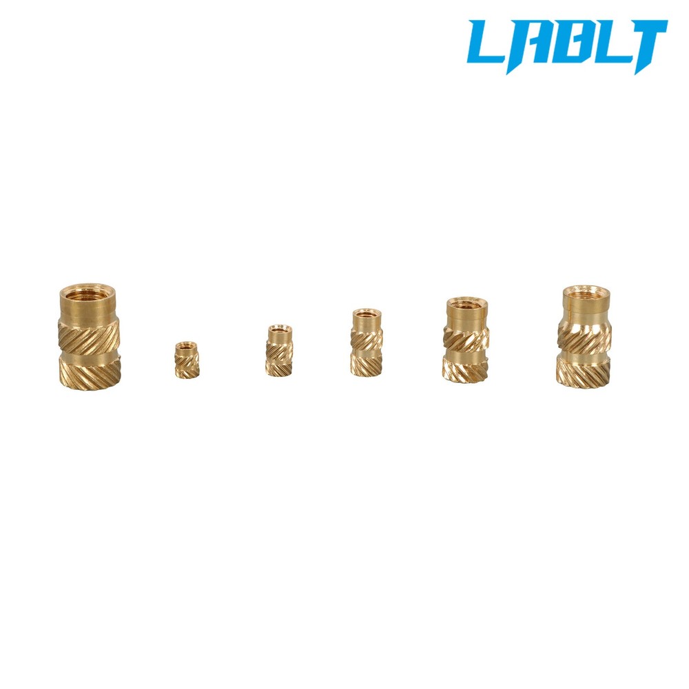 LABLT M2/M2.5/M3/M4/M5/M6 threaded inserts assortment kit Brass Total 350Pcs