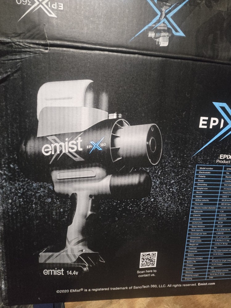 eMist Epix360 Electrostatic Sprayer & Case