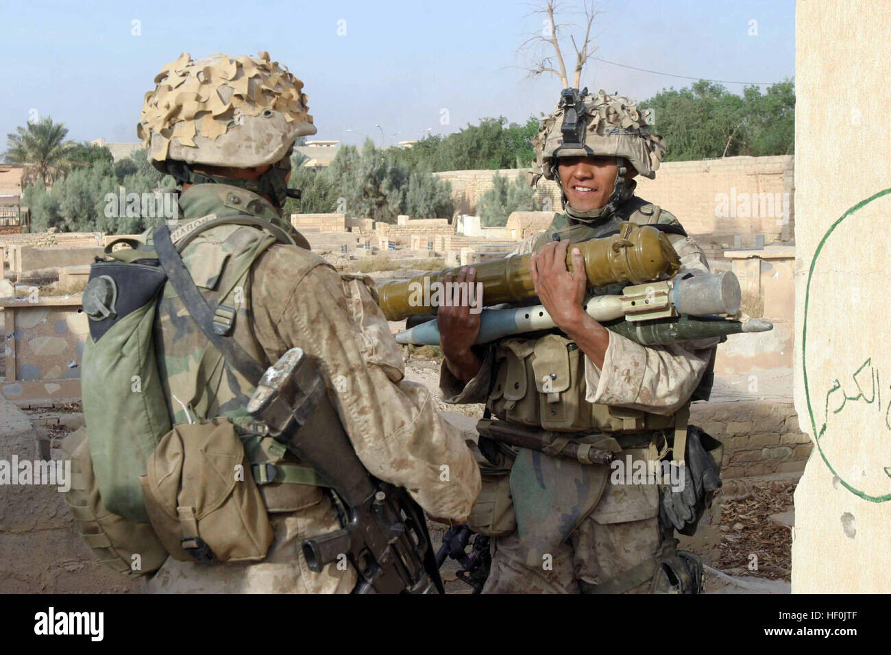 OIF/Fallujah US Military USMC Marines Lightweight Helmet Desert Scrim Cover LWH