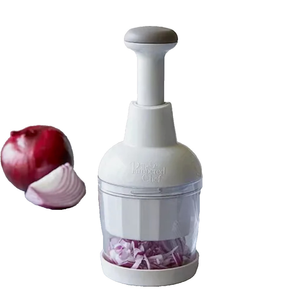 Pampered Chef Push Function Food Chopper - White- FREE SHIPPING FROM USA