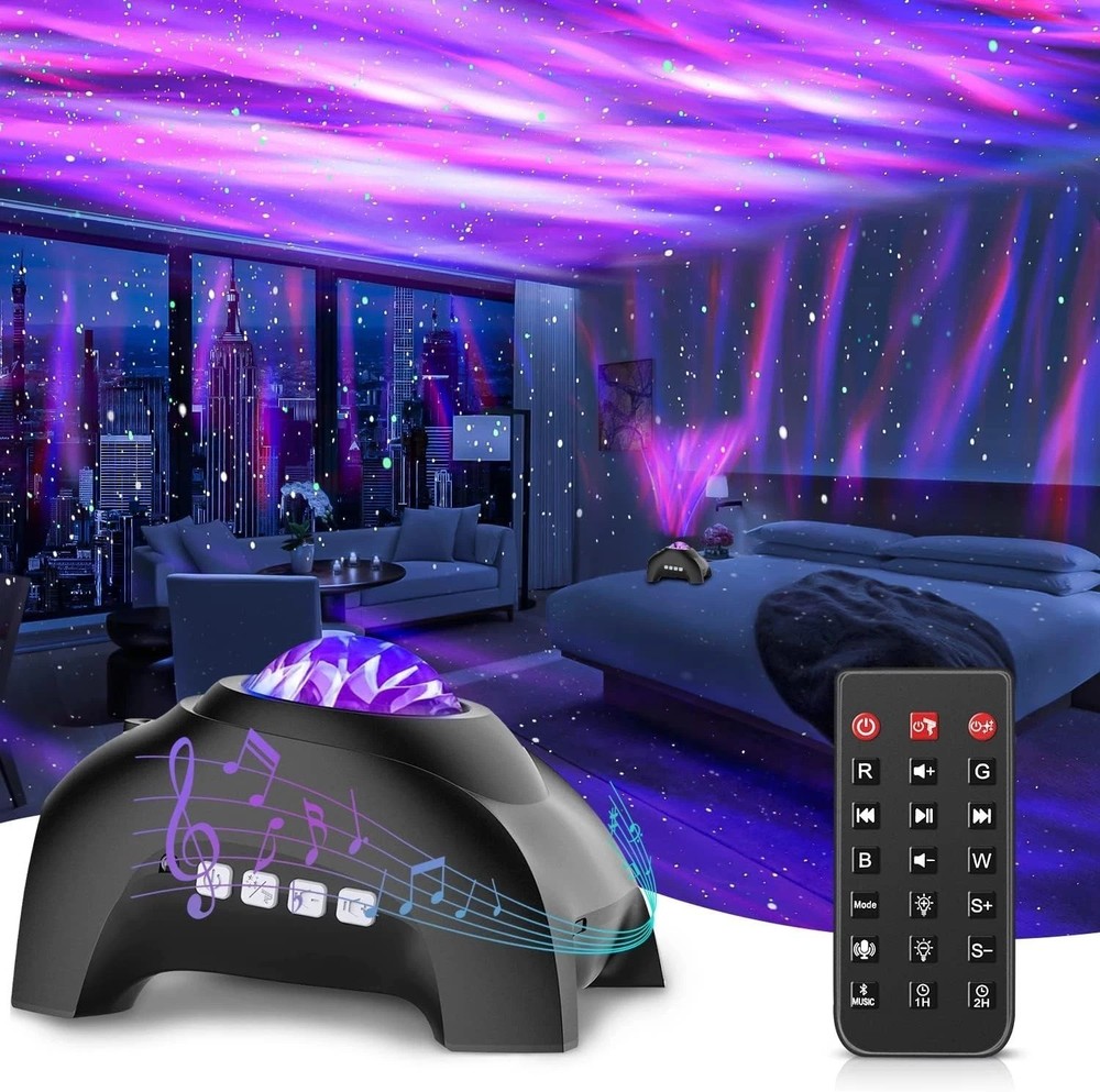 Dynamic Starry Sky Projector with Bluetooth & 33 Lighting Effects for Home Décor
