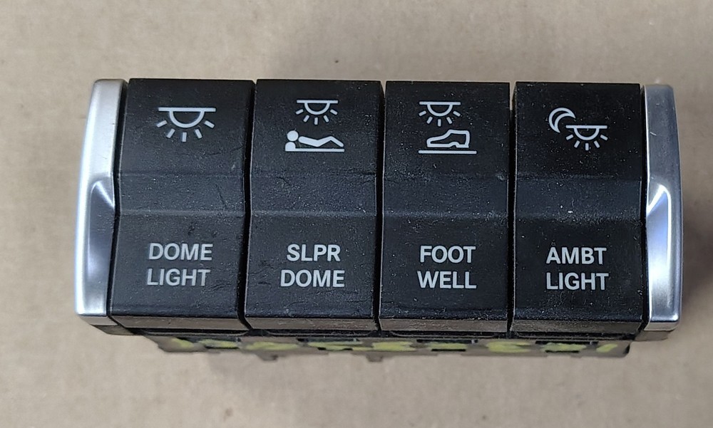 A06-90732-001 MODULE-MODULAR SWITCH FIELD, 4 SWITCH RECEPTACLE, CHROME, P4