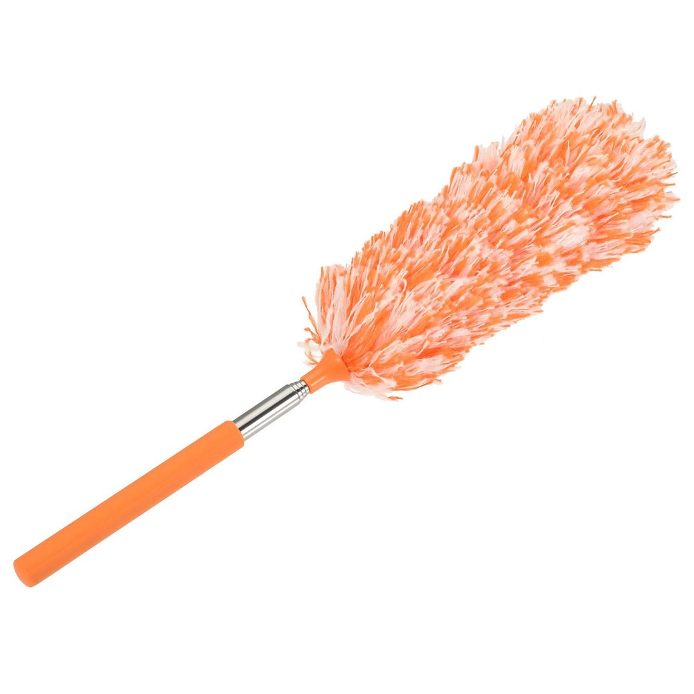 13.8 to 32.7 Inch Microfiber Duster Extendable Dusting Brush Orange