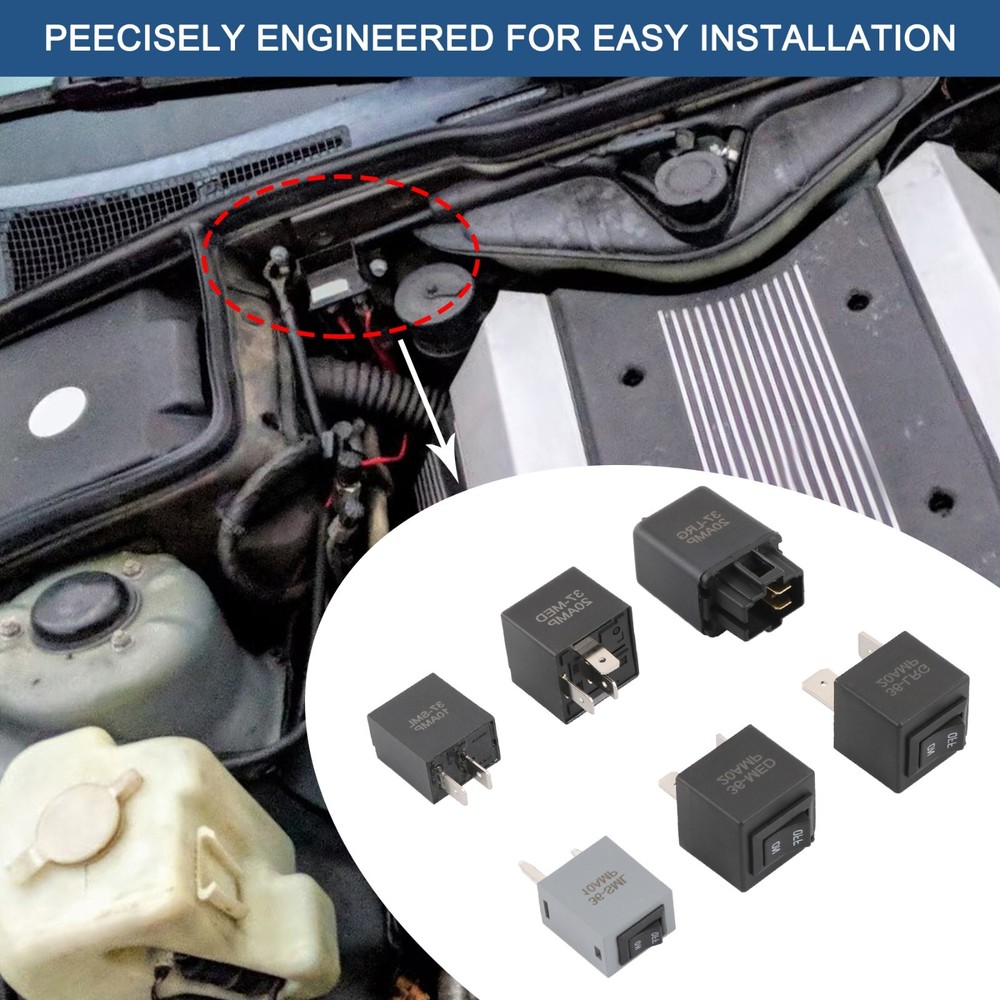 6 Piece Plastic Fuel Pump Relay Bypas Master Kit 9038