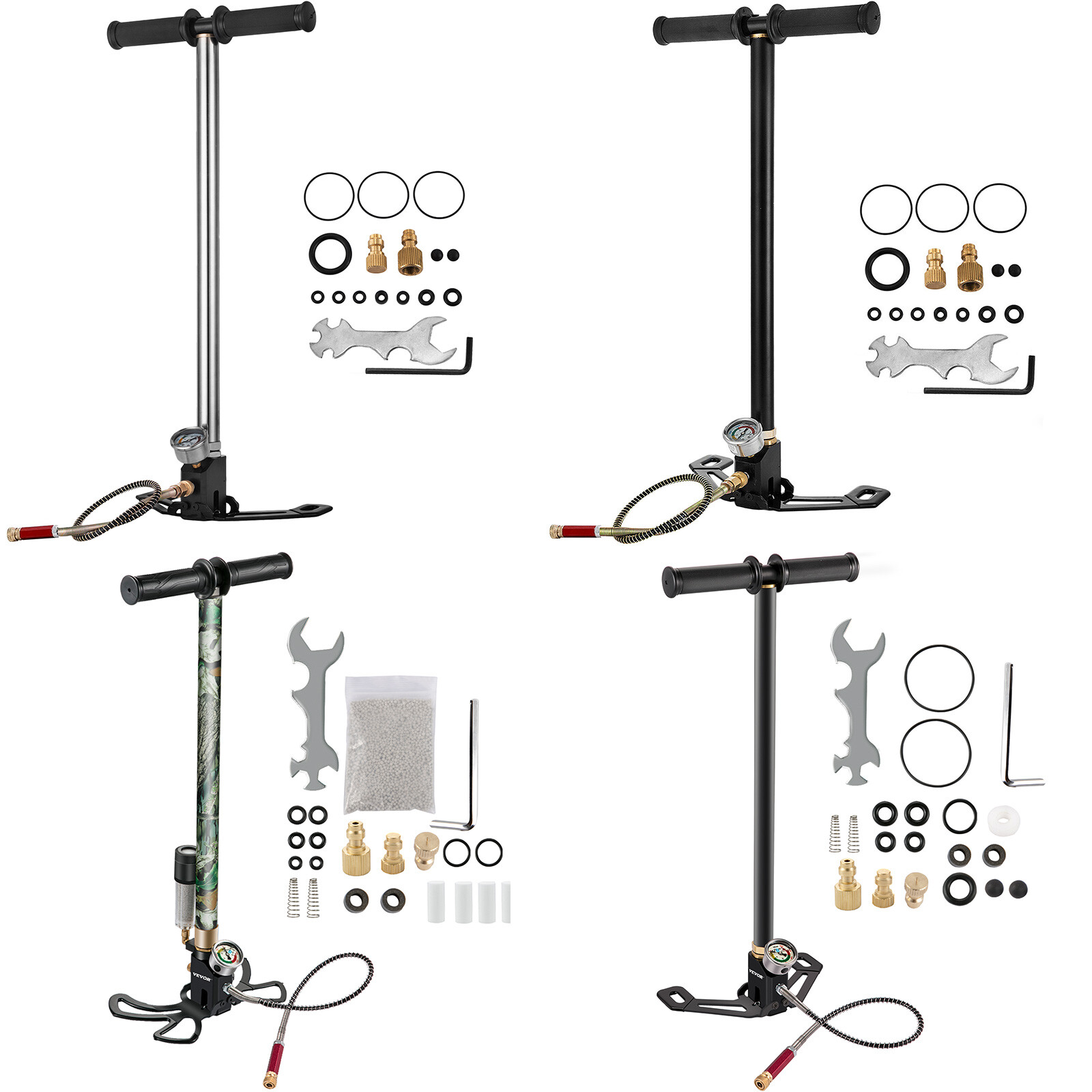 VEVOR Hand Air Pump 3-stage 4-stage 3000/4500/6000psi Hand PCP Pump for Rifle