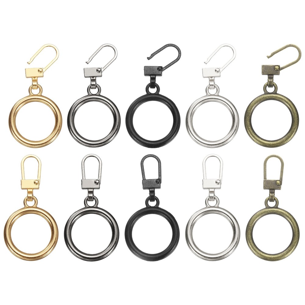 2Set Zipper Pull Replacement, Round Detachable Tiny Zipper Slider, 5 Color