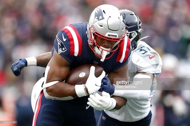 Mac Jones Autographed Game Used Photomatched Rookie Football Career High 🔥