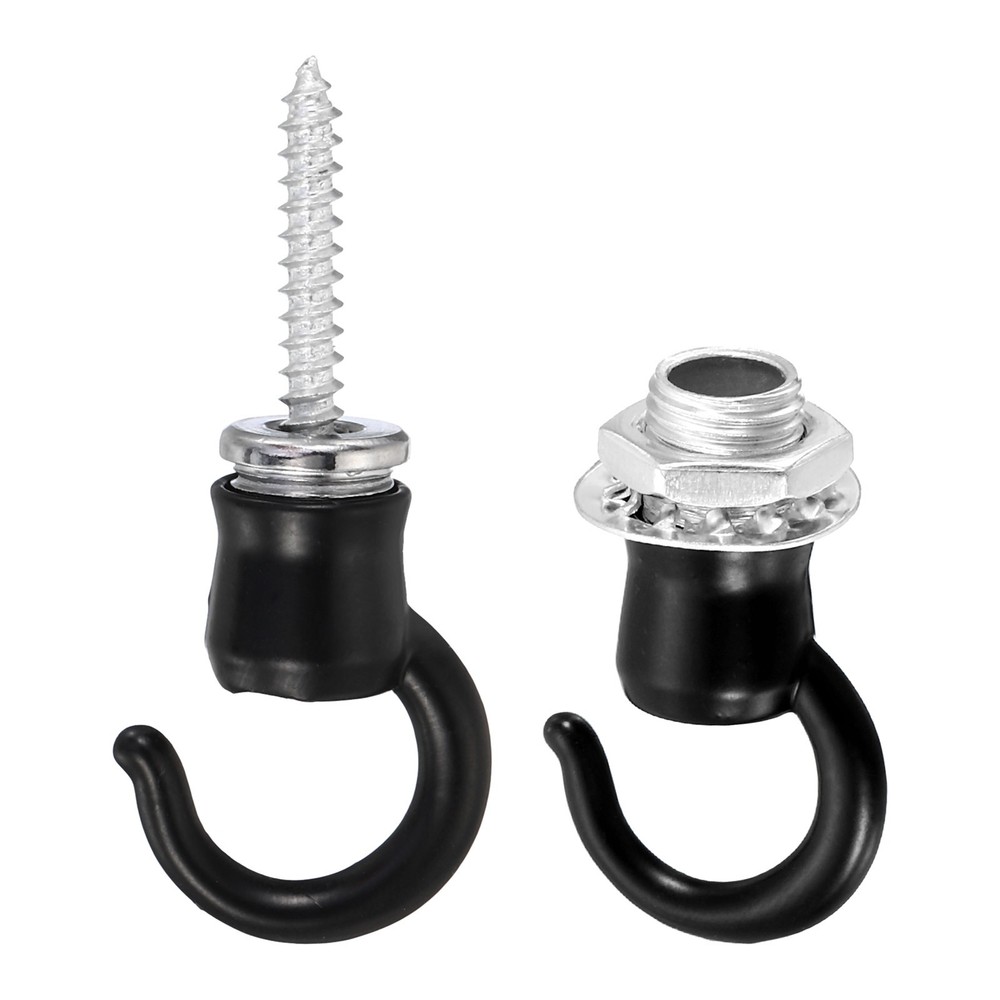 37mmx23mm Ceiling Hook, 2 Pack Screw Hooks Light Fixtures Accessory Black