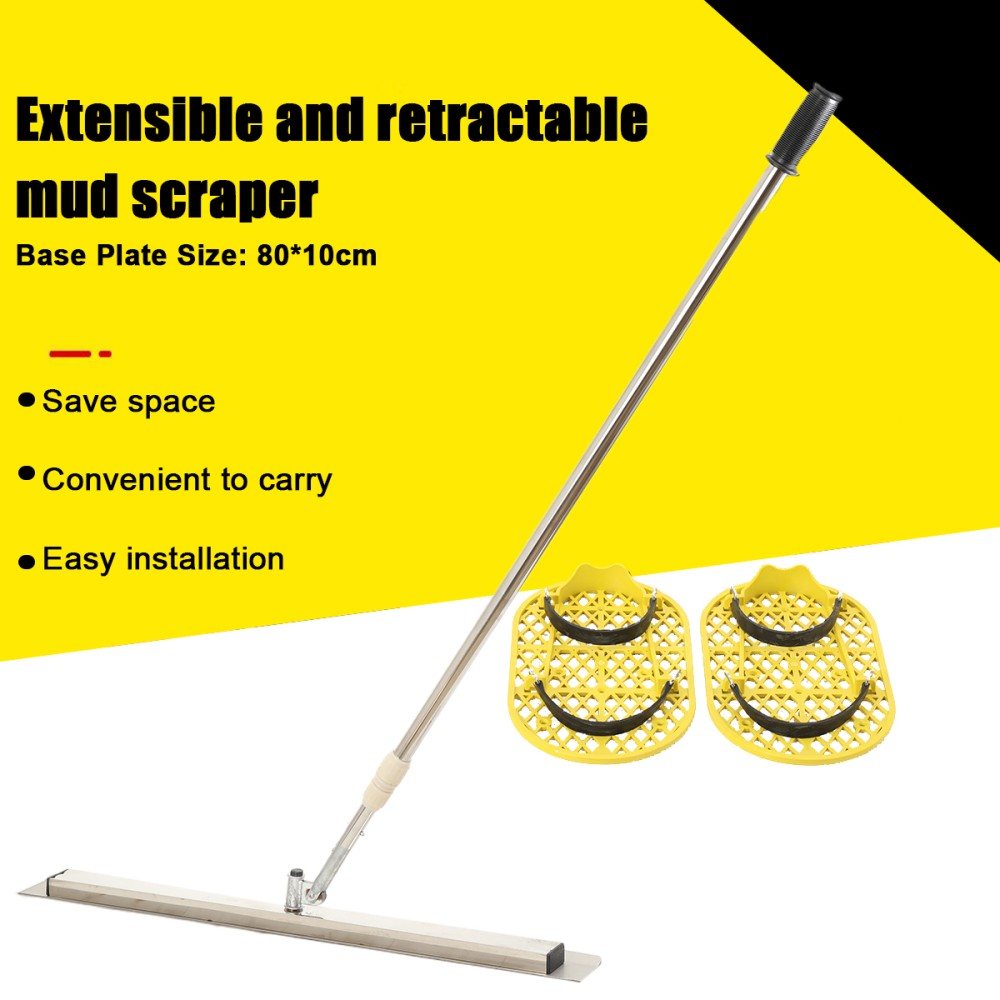 Long Handle Concrete Trowel Cement Surface Smoothing Tool With Finishing Shoes