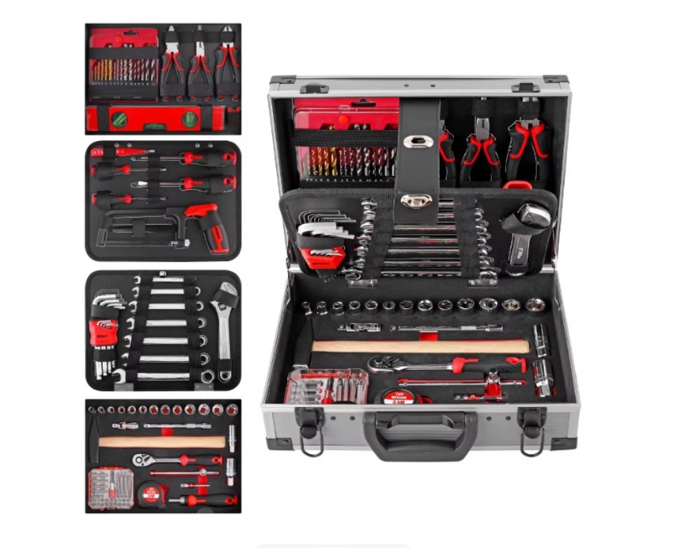 Aluminum Toolbox Set for Car Repair Multi-Functional Maintenance Tools