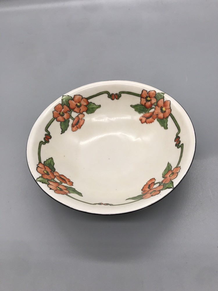 Nippon Hand Painted Orange Flowers Small Bowl