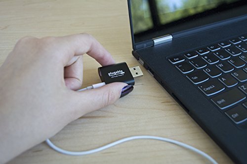 Plugable USB Audio Adapter with 3.5mm Speaker/Headphone and Microphone Jacks