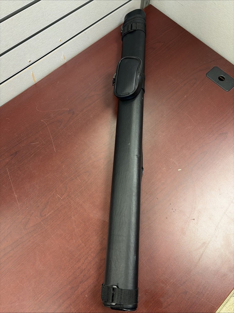 J&J Pool Cue Case Hard Carrying Case Billiards Pool Black