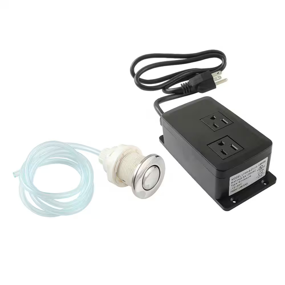 Trimscape Garbage Disposal Air Switch Kit, Dual Outlet Sink Top Switch Button in