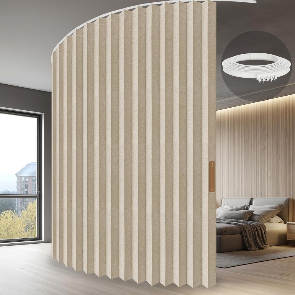 Accordion Folding Room Partition with Ceiling Track - Retractable