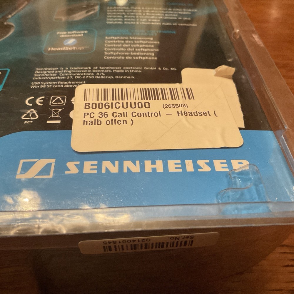 Sennheiser PC36 USB Internet Multimedia & E-Learning Headset w/ Mic -