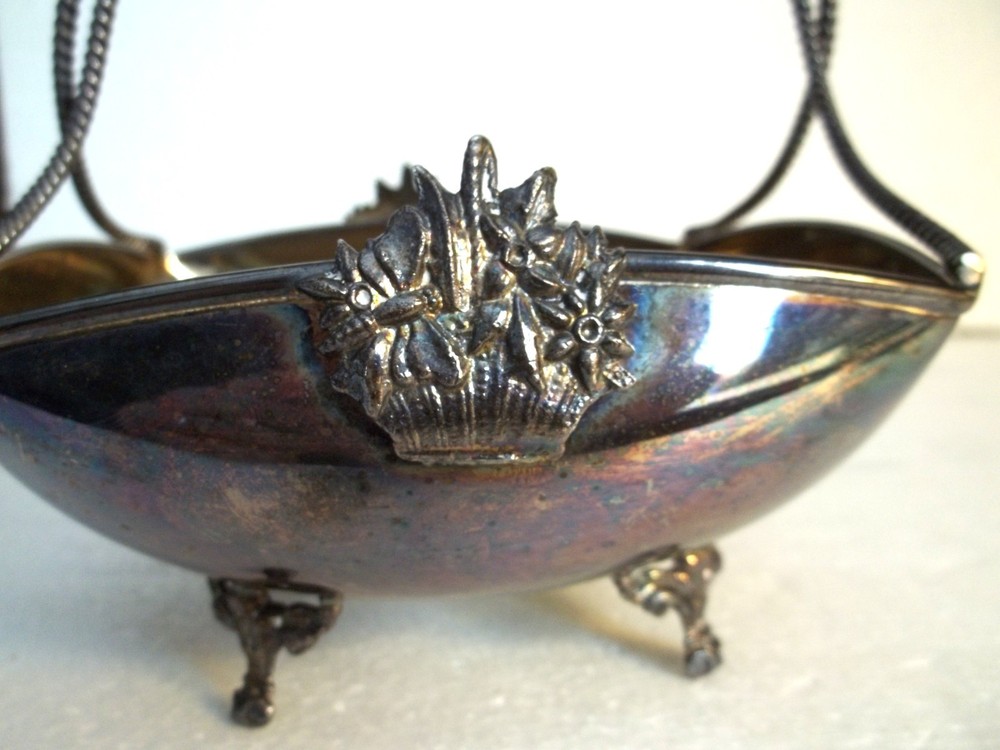 Vintage Lambidis Original Silverware Footed Candy Dish Athens- Greece 6" Tall