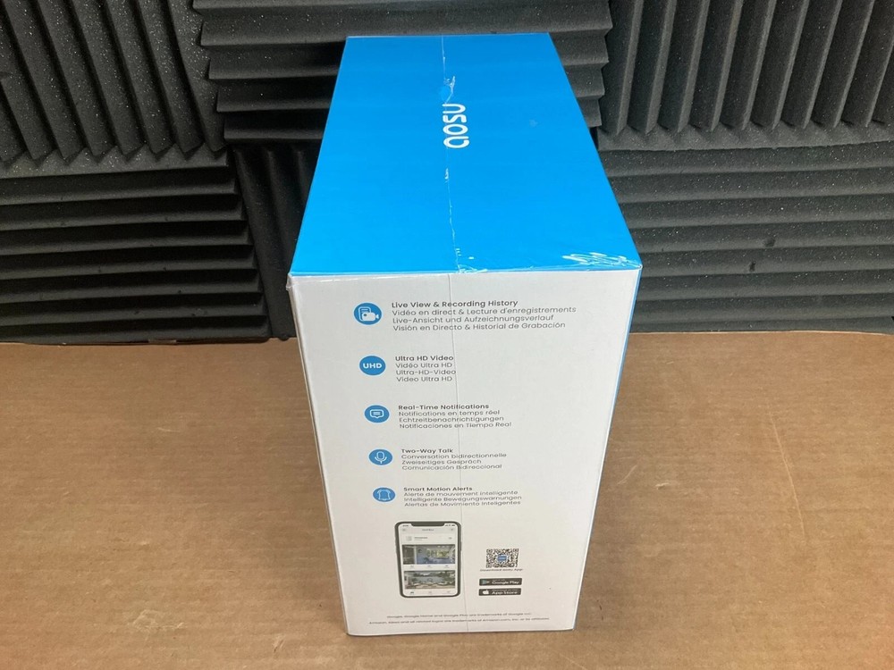 AOSU SolarCam Pro System 4 pack C7P2BH11 Solar Powered Security Camera