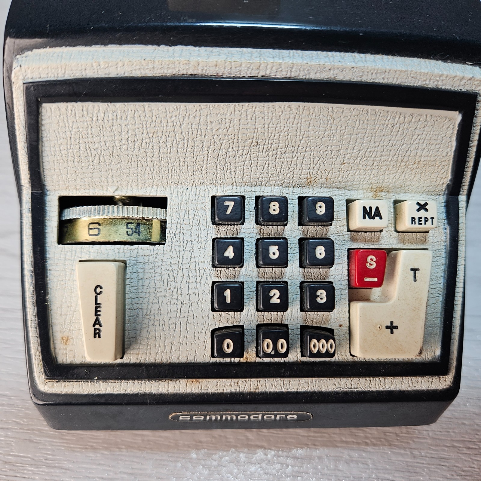 Vintage Commodore 202 Novelty Adding Machine Transistor AM Radio 60s 70s WORKS