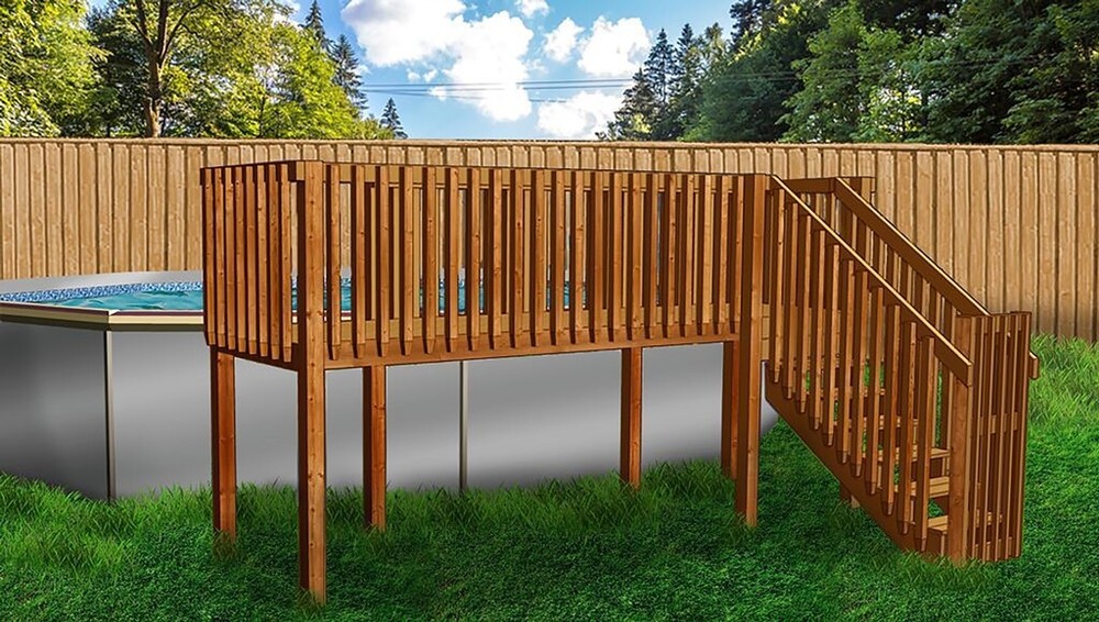 8' X 16' Above Ground Pool Deck Kit