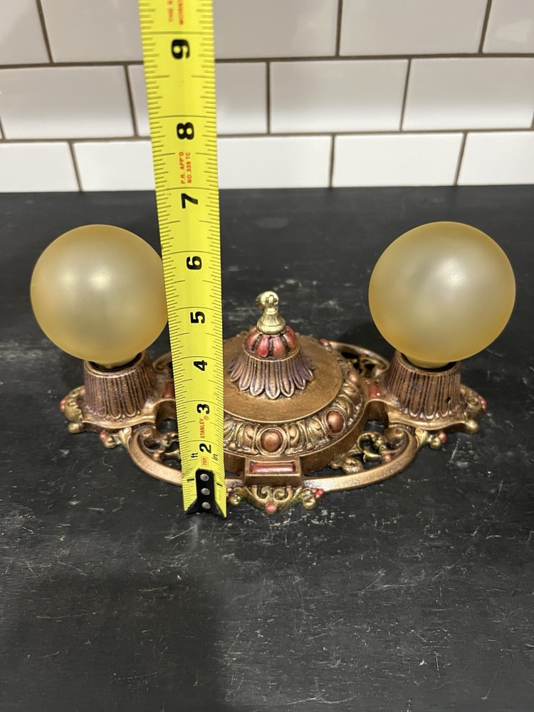 Rewired Nice Single Flush Two Socket light Fixture beautiful 118B