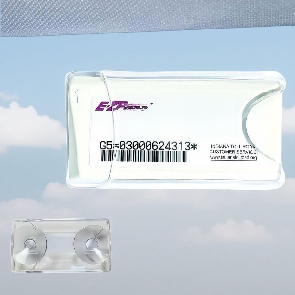 EZPass Holder for Windshield w/Suction Cup Mount for EZ Pass Mini (3.7"x1.9")