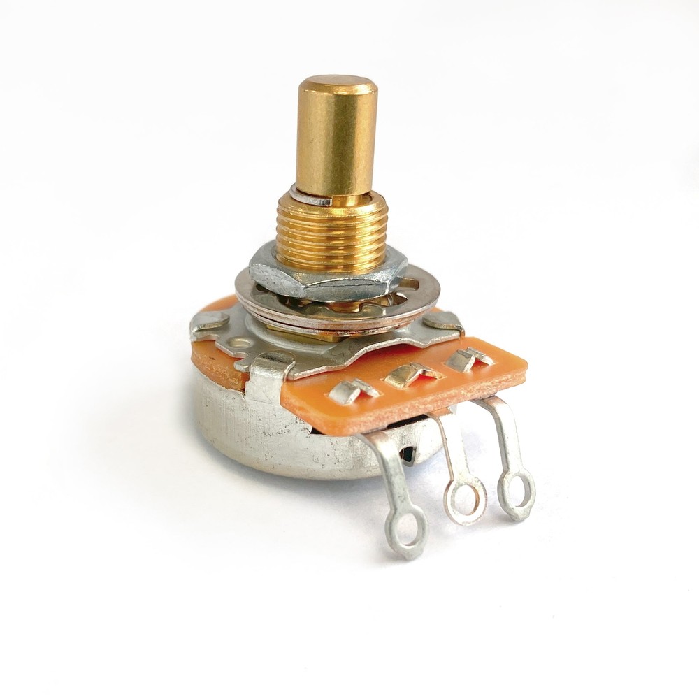 AxLabs 500K Audio Taper Potentiometer -  Medium 3/4" Length, Solid 3/8" Shaft