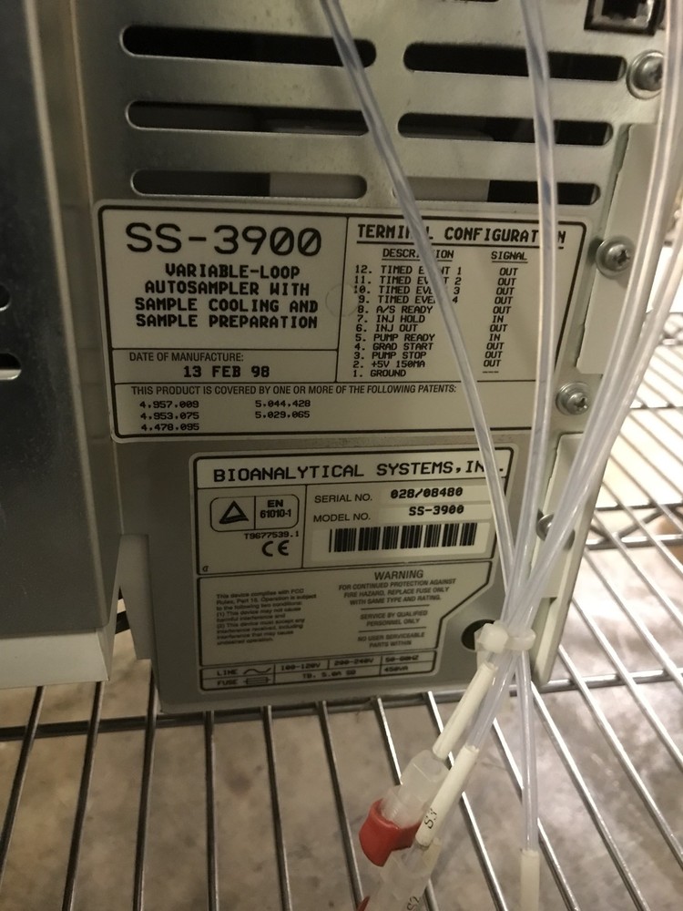 BIOANALYTICAL SYSTEMS SS-3900 VARIABLE LOOP AUTOSAMPLER