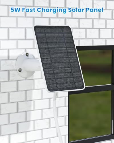 5W Solar Panel for Ring Camera, Solar Panel Charger Compatible for Ring-2 Pack