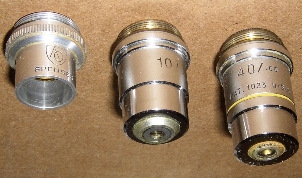 American Optical AO MicroStar One-Ten Microscope + Objectives Condenser *Clean*