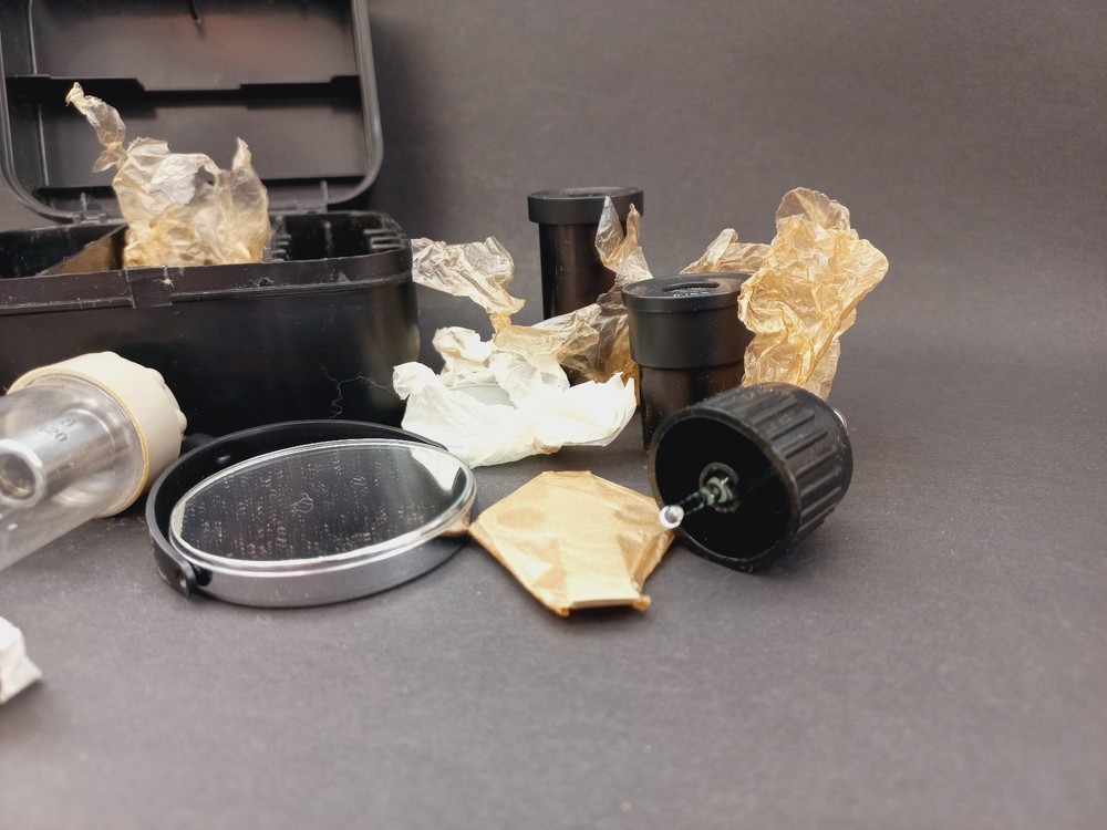 Soviet Vintage Microscope Lens LOMO New!!! Set, USSR Microscope Accessories