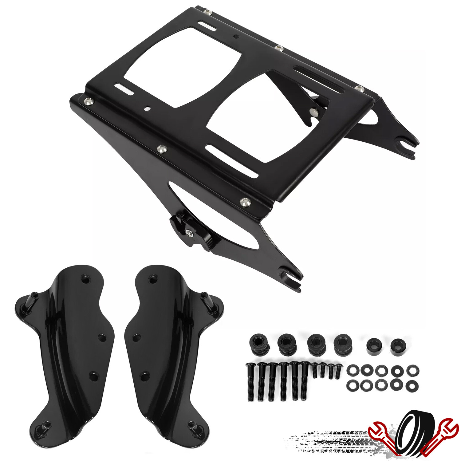 For Harley Touring 09-13 Detachable Moto Trunk Mount Rack Docking Hardware Kit