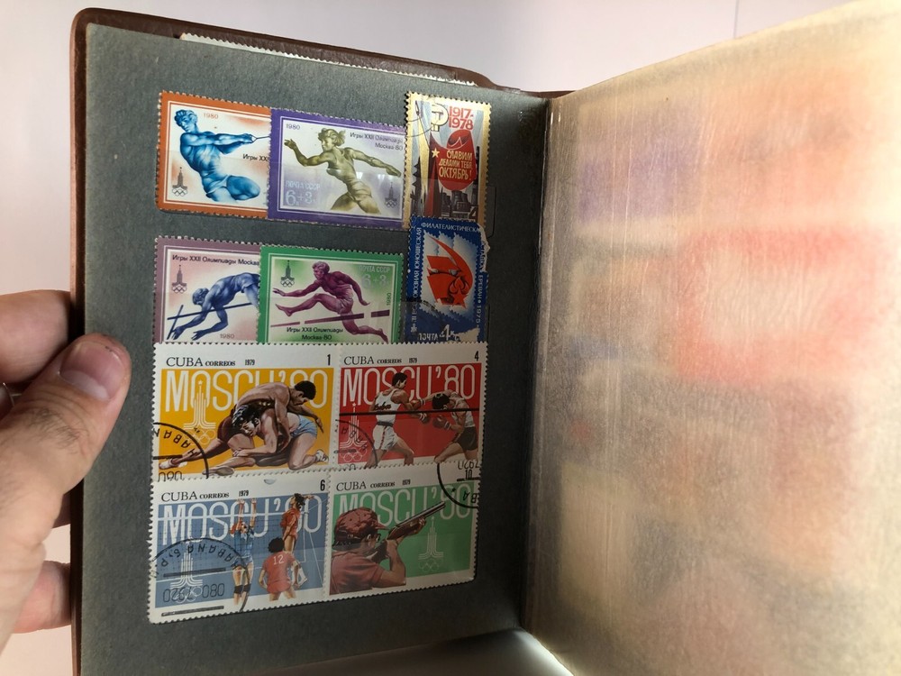 Large album of stamps of the USSR more than 120 pcs. , cool stamps USSR