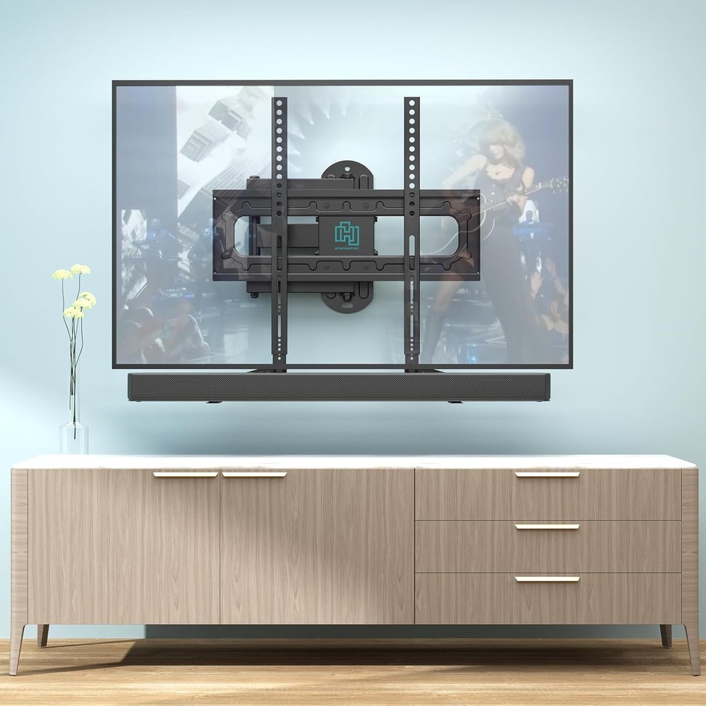 Universal Soundbar Mount Bracket with U-Shaped Padding: Secure & Adjustable