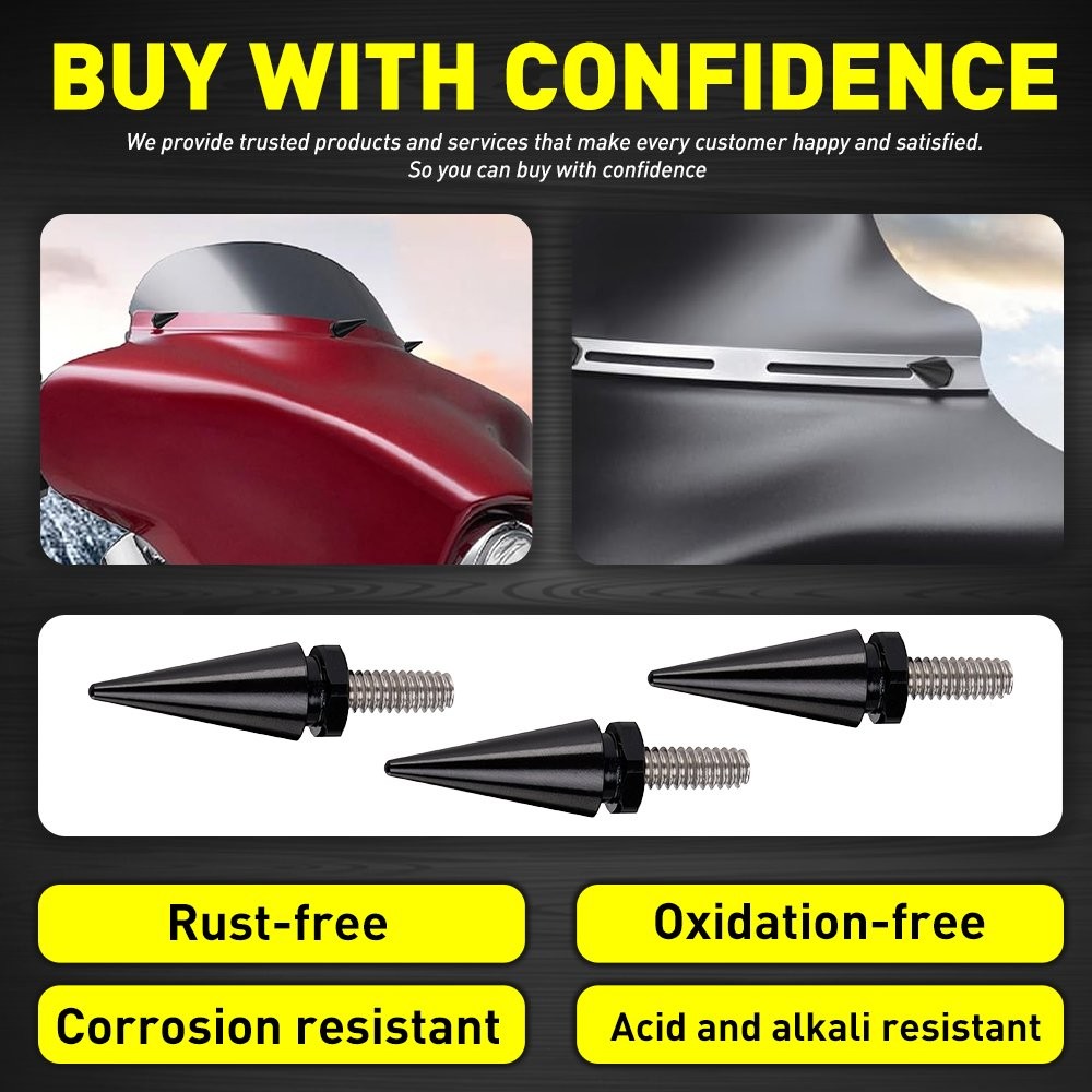 For Harley Touring Electra 96-13 Black Windshield Windscreen Nut Bolt Screw