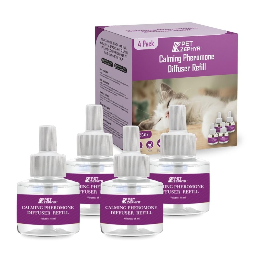 (Compatible with All Common Diffuser Heads) Cat Pheromone Diffuser Refill - 4...