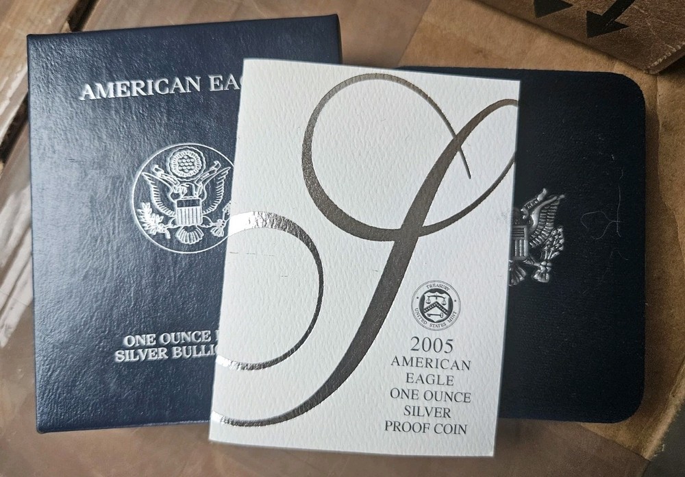2005 Proof $1 American Silver Eagle Box & COA | No Coin